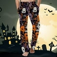 thumbnail image 2 of Yuncity Halloween Mens Pajama Pants Pumpkin Loose Leisure Large Casual Home Pants Xl, 2 of 4