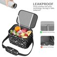 thumbnail image 4 of Dog Paw Print Black Pattern Insulated Lunch Box for Women Men, Medium Leakproof Cooler Bag with Adjustable Strap, 10"x6.7"x8", 4 of 6