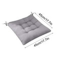 thumbnail image 2 of Solid Chair Pad Super Soft Thick Washable Square Seat Cushion Chair Cushions Seat Cushions Chair Pads for Kitchen Dining Room(17.7" × 17.7"), 2 of 17