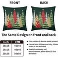 thumbnail image 4 of Winter Christmas Pillow Covers 18x18 Inch Set of 2 Brown Blue Xmas Tree Decorative Throw Pillowcases Outdoor Holiday Seasonal Farmhouse Cushion Cases Decor for Sofa Couch Bed, 4 of 6