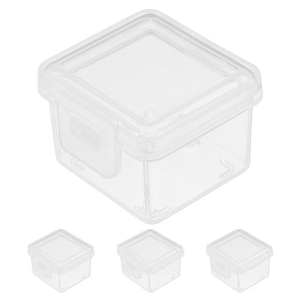 Contenedores de almacenamiento para nevera, contenedores de queso en rodajas para el hogar, cajas de almacenamiento de queso pequeñas, 4 Uds.