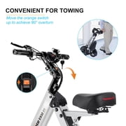 TopMate ES32 Electric Tricycle Foldable E-Scooter with Seat for Adults 15 mph, Lightweight 3 Wheel Mobility Scooter with Reverse Function and 10 Tires, Electric Trike for Commuting