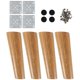 thumbnail image 1 of 1 Set Nordic Style Table Feet Furniture Legs Oak Solid Wood Sofa Cabinet Foot12cm, 1 of 4