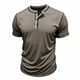 thumbnail image 5 of Tops para hombre, blusas y camisas de manga corta con cuello redondo para hombre, camisas casuales de verano de color liso, camisa de manga corta con botones y cuello redondo, camisa de poliéster para, 5 of 8