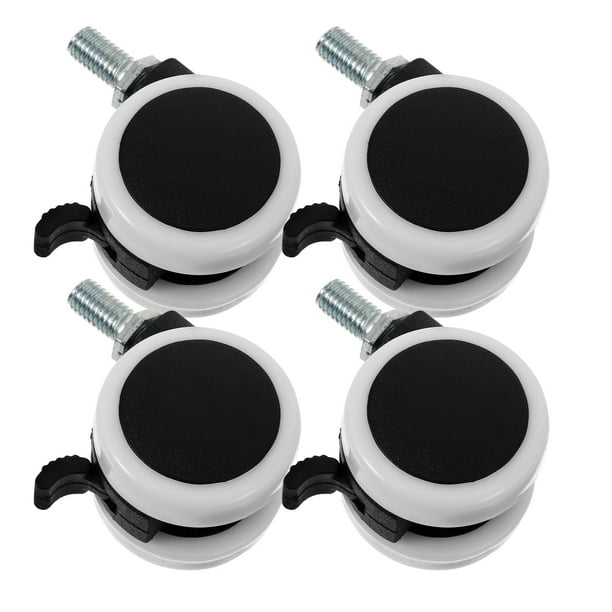 Ruedas giratorias para muebles, ruedas pequeñas para muebles, cama de bebé, ruedas resistentes (con freno), 4 Uds.