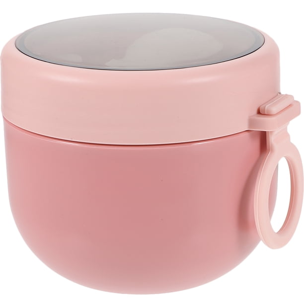 Recipiente de plástico para desayuno, hermético, para avena durante la noche, vaso de yogur con tapa