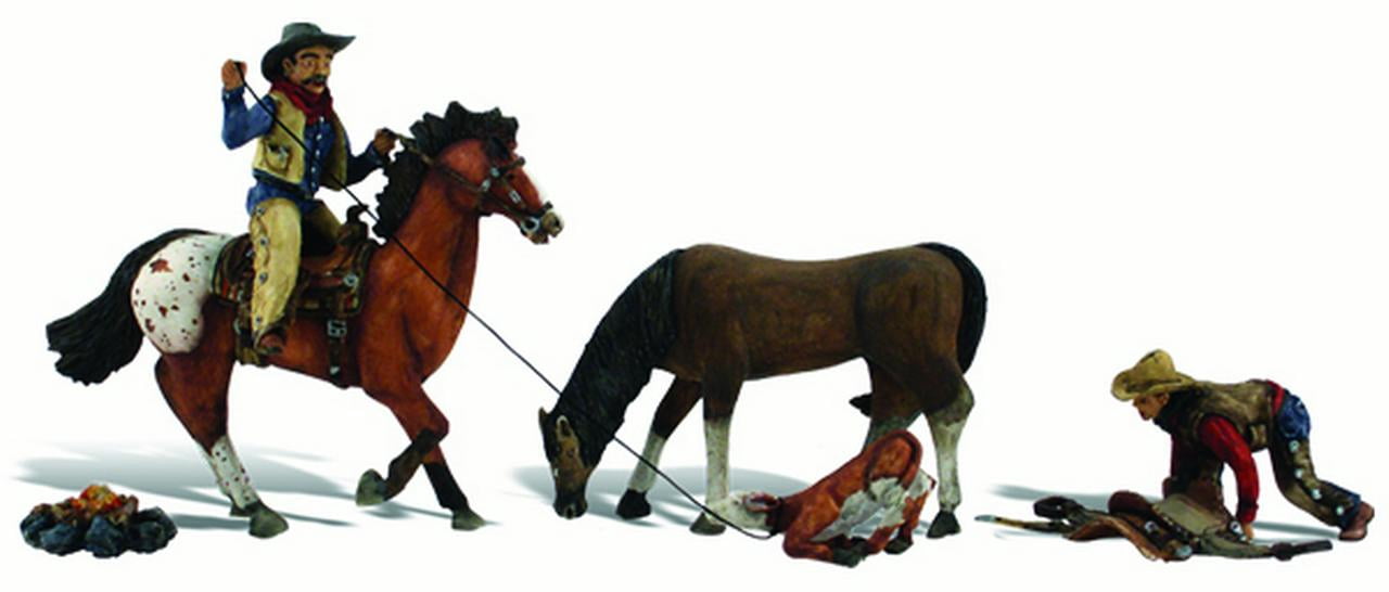 Woodland Scenics HO Scale Farm Horses - Hand Painted Model Railroad Figures - View #3