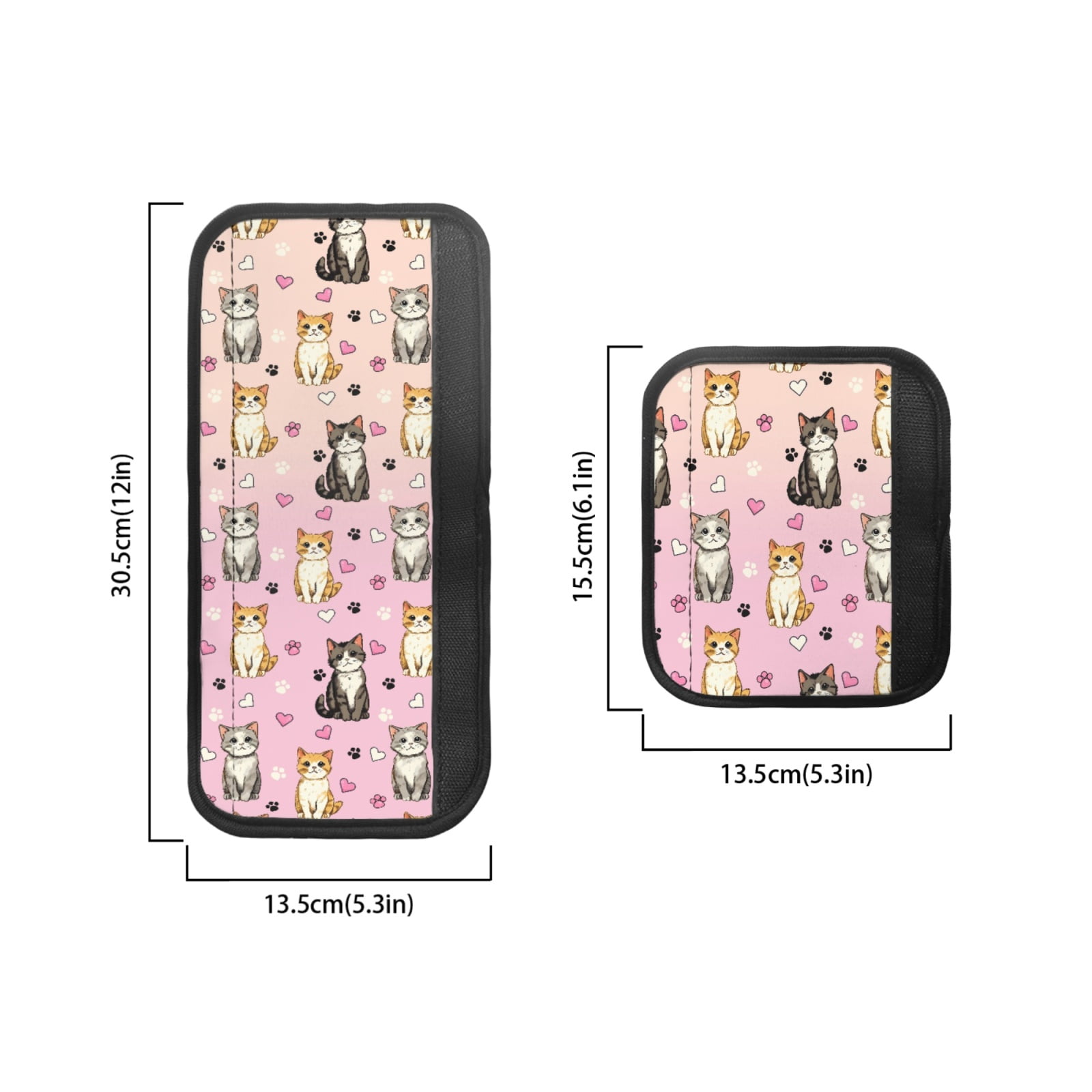 SEANATIVE Refrigerator Microwave Handle Covers Set of 6 Neoprene Kitchen Appliances Handle Protector Anti-Slip Kitchen Indoor Decor Keep Clean, Cute Cat Paw Love Pink Gradient