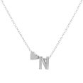 thumbnail image 2 of Opvise Couple Necklace Letter Shape Unisex Alloy Stainless Men Pendant for Gift, 2 of 8