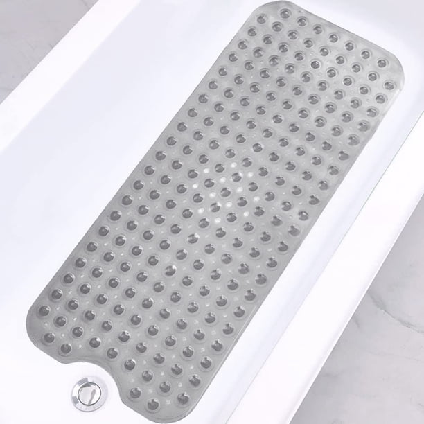 Sanmadrola Non Slip Bathtub Mat Shower Mat with with Suction Cups Drain ...
