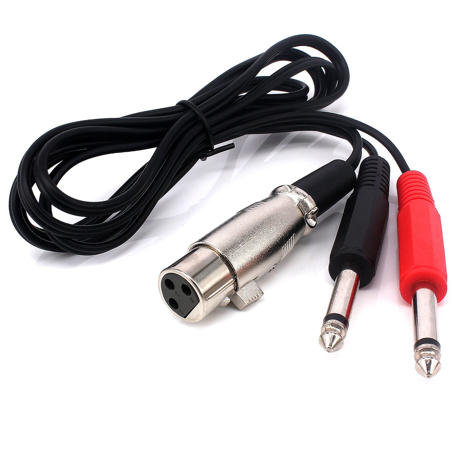 1 female to 2 male audio splitter cable