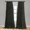 thumbnail image 5 of Ambesonne Floral Curtains, Herbs Blooming Stems, Pair of 28"x63", Multicolor, 5 of 5