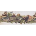 thumbnail image 2 of Souris Offrant des Baies Ferme Papier Peint Frontière Retro Design, Rouleau 15' x 8.25'', 2 of 3