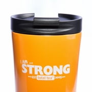 Travel Coffee Mug or Ice Tea Tumbler. 17oz Double Vacuum Insulated. 18/8 Stainless Steel Travel Tumbler and Flip-top Leak Proof Lid. Non-slip Rubber Base. BPA Free. 100% Guarantee