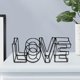 thumbnail image 5 of Adornos de escritorio con letras de amor de alambre de metal 3D para baby shower. Negro, 5 of 7
