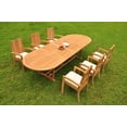 thumbnail image 6 of Grade-A Teak Dining Set: 6 Seater 7 Pc: 118" Mas Oval Trestle Leg Table And 6 Goa Stackng Arm Chairs Outdoor Patio WholesaleTeak #51GO1707, 6 of 6