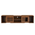 thumbnail image 5 of WARMMUSE Extendable TV Stand, Adjustable Entertainment Center with Indoor Catio, Cat Cushion and Sliding Door, 54.3''x15.7''x15.7'', Walnut, 5 of 8