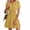 Yellow1, variant on Kojanyu Women's Spring and Summer Casual Mini Dress – Lightweight Short Sleeve V-Neck Boho Beach Dress with Elastic Waist & Pockets