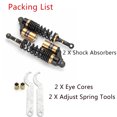 thumbnail image 4 of 1Pair 15'' 380mm Rear Air Shock  Absorber Suspension For ATV Motorcycle Dirt Bike, 4 of 6