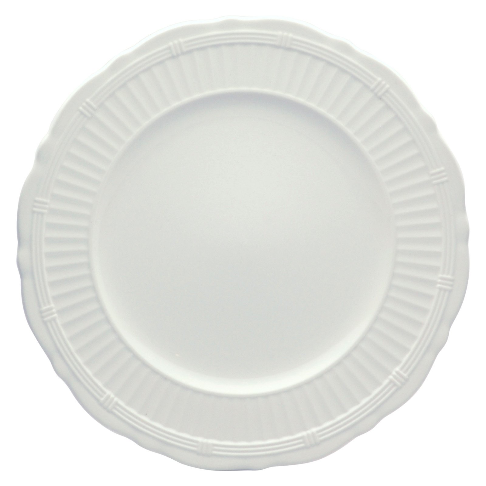 Red Vanilla Tuscan Villa Salad Plates - Set Of 4, 8.5 Inch White Dinnerware Plates