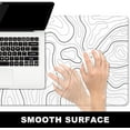 thumbnail image 3 of Large Mouse Pad, Desk Pad, XXL XL Extended Gaming Mouse Pad, Desk Mat for Office & Home, Long Keyboard Mat, Huge Mouse Pad, Desktop Full Cover 31.5" x 11.8", Minimalist Topographic Map White, 3 of 6
