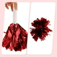 thumbnail image 5 of Unique Bargains 1 Pair Cheerleader Pom Poms Handle Cheerleading Practice Poms Red, 5 of 6
