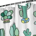 thumbnail image 4 of Aesthetic Succulent Shower Curtain, Waterproof Fabric, Machine Washable, Hooks Included, Southwestern Desert Style and Boho Cactus Bathroom Decor, 4 of 5