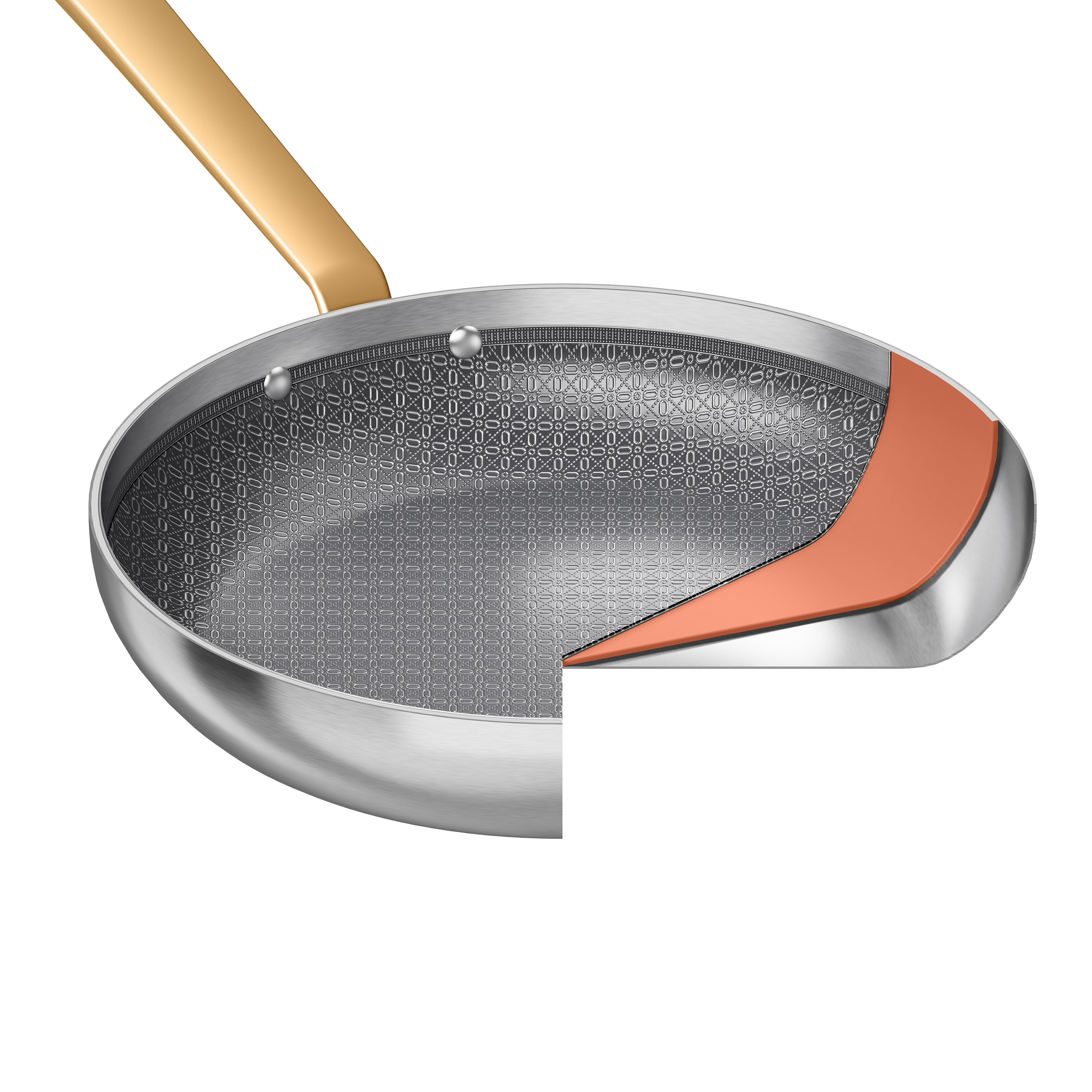 Beautiful 10" Hybrid Tri-Ply Stainless Ceramic Nonstick Fry Pan with Lid by Drew Barrymore
