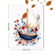 thumbnail image 3 of Qisvanset Framed Canvas Wall Art 12x16 Inch Wildflower Sailboat Girl Nautical Nursery Print Art, 3 of 5