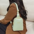 thumbnail image 4 of Bolso de pecho informal bandolera de dama de moda Color sólido para niñas adolescentes (Verde), 4 of 8