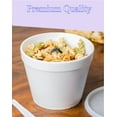 Foam Bowl with Lid for Hot and Cold Foods 8 Ounce Disposable Soup