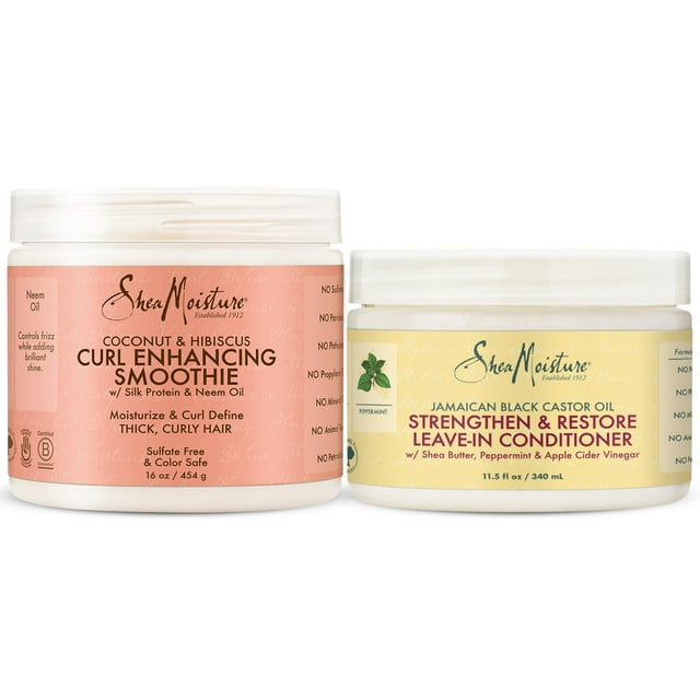 Paquete de cuidado capilar SheaMoisture para cabello rizado con coco e hibisco
