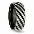 thumbnail image 5 of Titanium 8mm Black IP-plated Swirl Brushed & Polished Band, 5 of 11