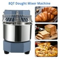 thumbnail image 2 of Garvee Commercial Dough Mixer 8 qt Capacity Stand Mixer Attachments 450W Dual Rotating Dough Kneading Machine, Metal Multicolor, 110V, 2 of 7