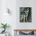 thumbnail image 4 of Nawypu  Wall Art Painting Watchful Wolf Eyes in The Wild Prints On Canvas The Picture Animal Pictures Oil for Home Modern Decoration Print Décor, 4 of 5