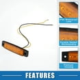 thumbnail image 3 of Unique Bargains Front Rear Side Marker Light 6 LED for Trailer Truck Caravan RV Van Lorry Tractor Amber (Set of 20), 3 of 6