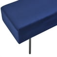 thumbnail image 5 of iRerts Bench Seat, 45" Fabric Upholstered Bench Ottoman Bench, Couch Long Bench Ottoman with Steel Legs, Modern Entryway Bench Bed Bench for Entryway Dining Room Living Room Bedroom, Blue, 5 of 9