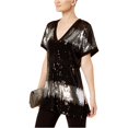 thumbnail image 1 of Blusa de punto I-N-C con Bloques de Colores para Mujer Negra Pequeña Tejer, 1 of 1