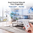 thumbnail image 6 of Atilioo Oscillating Pedestal Fan with Remote, Standing Fan with Timer, 3 Speeds, Strong Wind, Adjustable Height, Quiet Operation, White, 6 of 8
