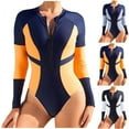 thumbnail image 4 of Fewfanhot Modest Swimsuits for Women Long Sleeve Rash Guard Shirts for Women Full Zip Jackets Sun Protection Surfing Swimsuit, 4 of 4