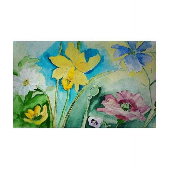 Betsy Drake DM194G Florals Door Mat - 30 x 50 in.