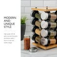 thumbnail image 4 of Cole & Mason Mason Blyth Wooden Spice Rack, 16 Jar Carousel, Bamboo Design, Seasoning Set, Gift Organizer, 4 of 7