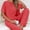 red, variant on Women Knit 2 Piece Outfit Short Sleeve Crop Top Wide Leg Pants Loungewear Set