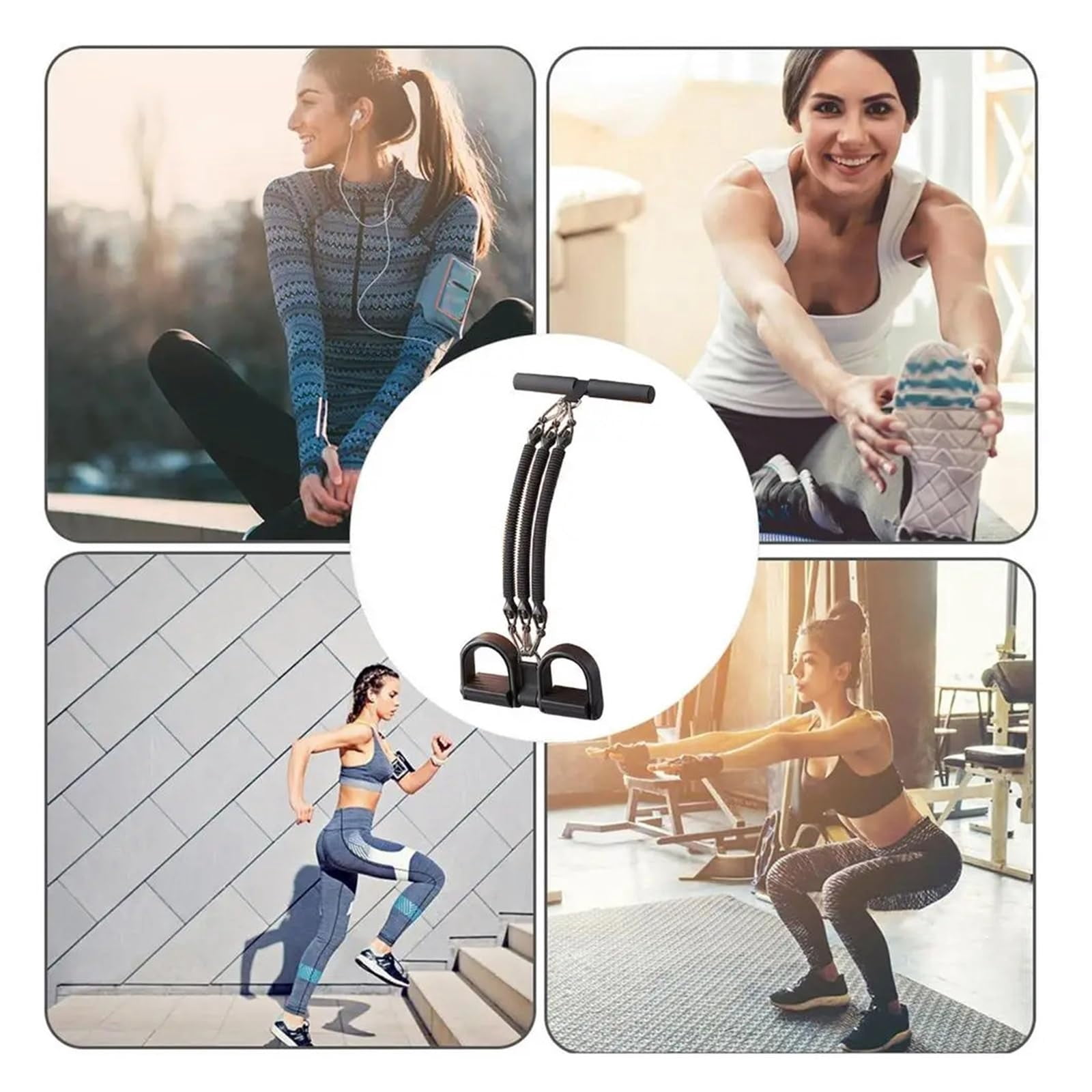 Pedal Resistance Band with Handle, Elastic Sit Up Pull Rope Sit Up Band Pull Rope Elastic Pedal Puller Yoga Pedal Puller Resistant Band for Waist Arm Leg