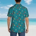 thumbnail image 6 of Balery Funny Cat Blue Print Men's Hawaiian Shirts Short Sleeve Beach Shirt Relaxed Fit Vacation Button Down Shirts-, 6 of 9