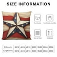 thumbnail image 5 of ONETECH  Vintage Rustic Background with Third Dimension American Five-Pointed Star Decorative Pillow Covers Square Throw Pillow Case Patriotic Cushion Cover, 5 of 5