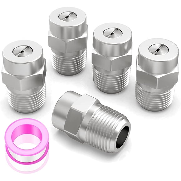 Válvula MEANLIN, 1/4 pulgadas, NPT, 40°, 4000 PSI, acero inoxidable, paquete de 5 unidades