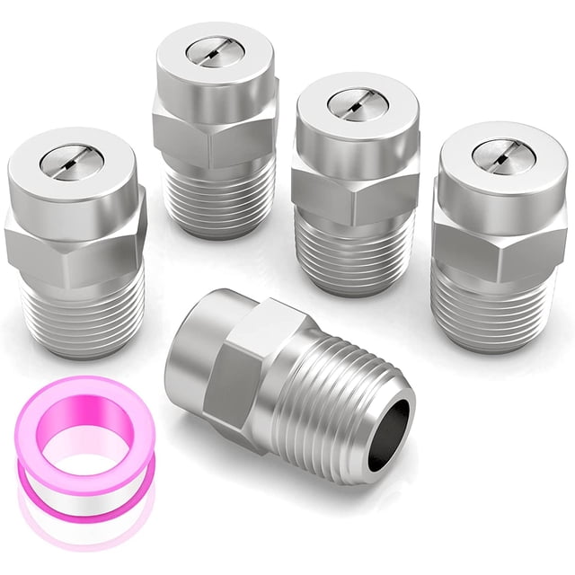 Válvula MEANLIN, 1/4 pulgadas, NPT, 40°, 4000 PSI, acero inoxidable, paquete de 5 unidades