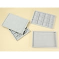 thumbnail image 7 of REGALWOVEN Set of 2 Stackable Velvet Accessory Organizer Trays with Removable Dividers for Drawers Grey Flat Tray, 7 of 7