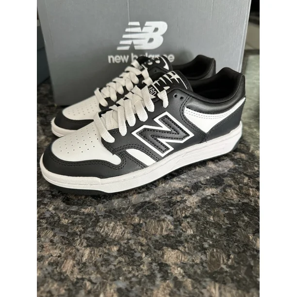 NEW BALANCE 480 RETRO SNEAKER SHOES WHITE BLACK size 4 Sneakers